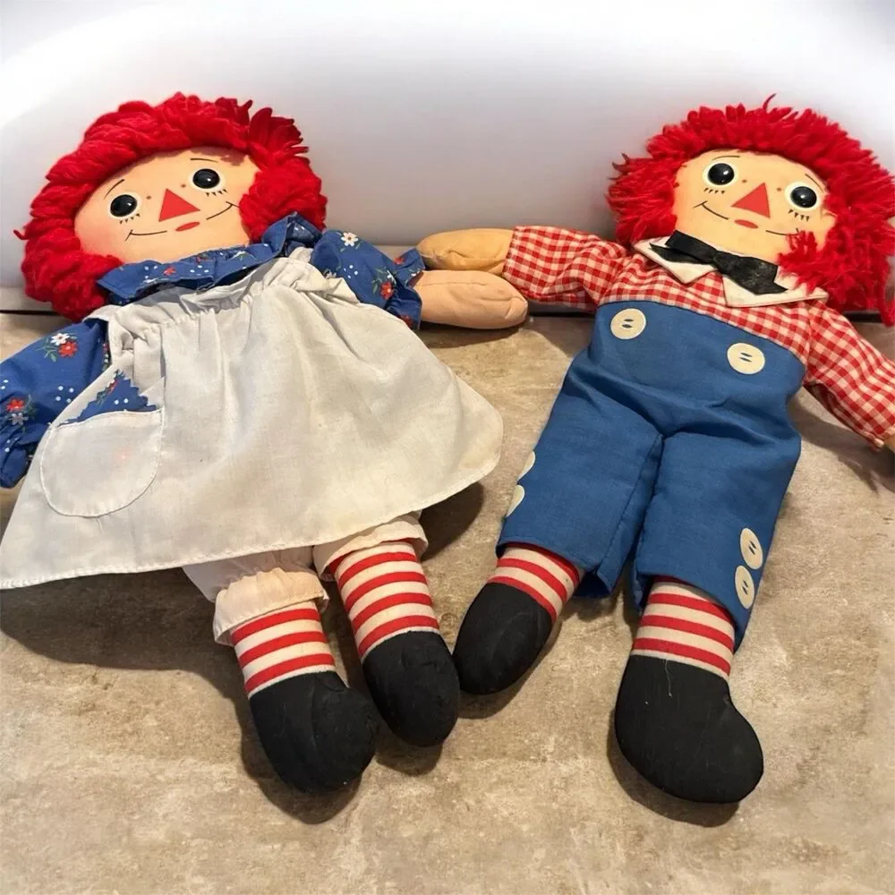 Playskool Vintage 1987 Raggedy Ann & Andy 12” Vintage And 1960 Book J GRUELLE - Picture 3 of 16
